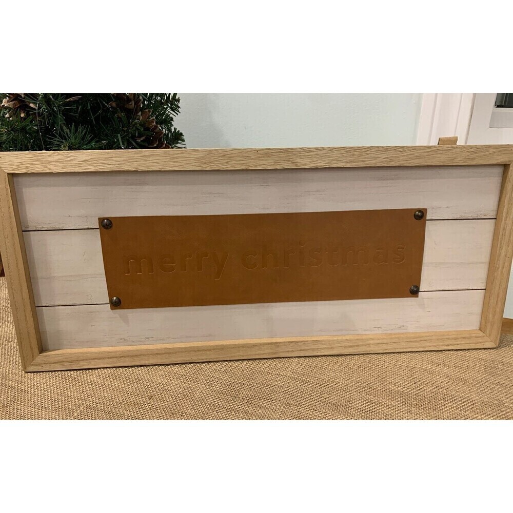 New Neutral Colors Merry Christmas Wooden Sign